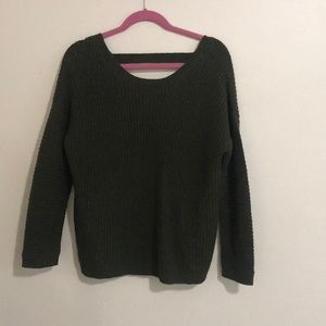 Olive Green Forever 21 Knit Sweater
